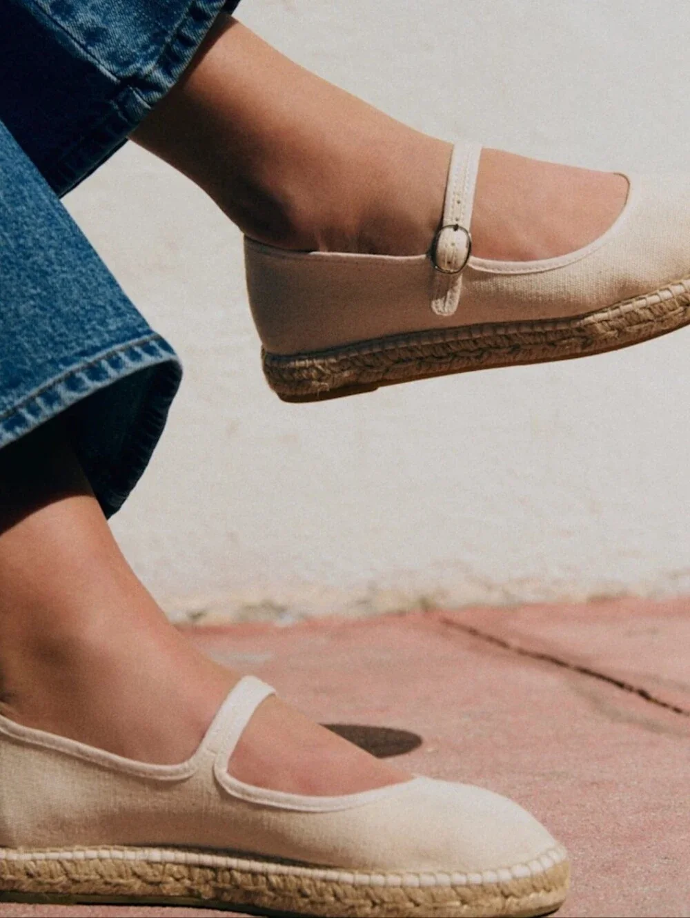 Sezane Mariana Espadrilles Mary Jane - Linen